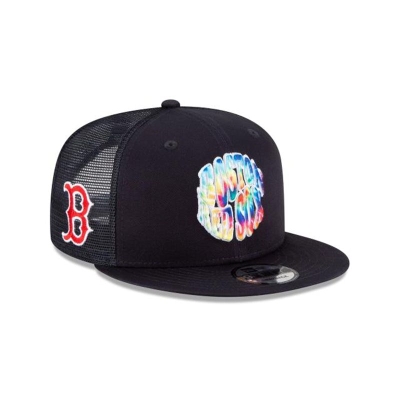 Blue Boston Red Sox Hat - New Era MLB Groovy 9FIFTY Snapback Caps USA1580932